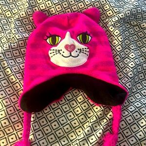 One size fits all pink kitty cat/ and pink unicorn hats